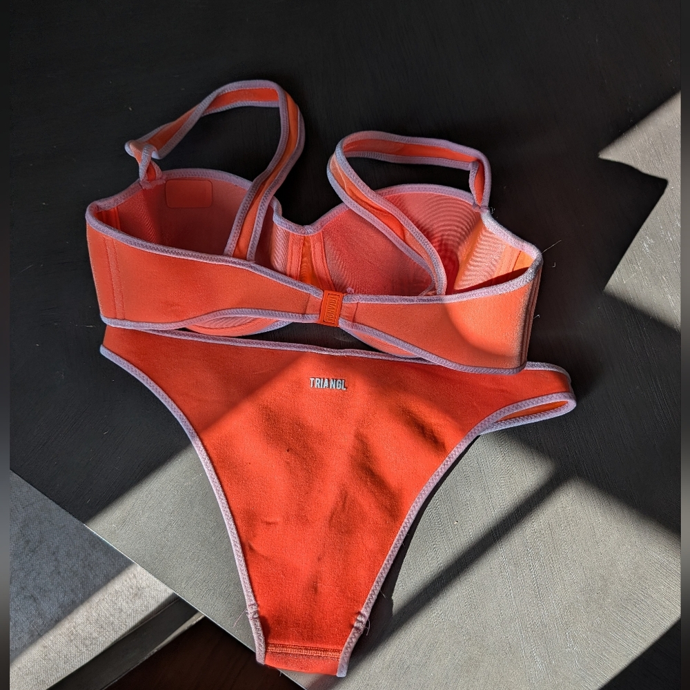 TRIANGL Orange and Blue Bikini Set - Picture 2 of 4